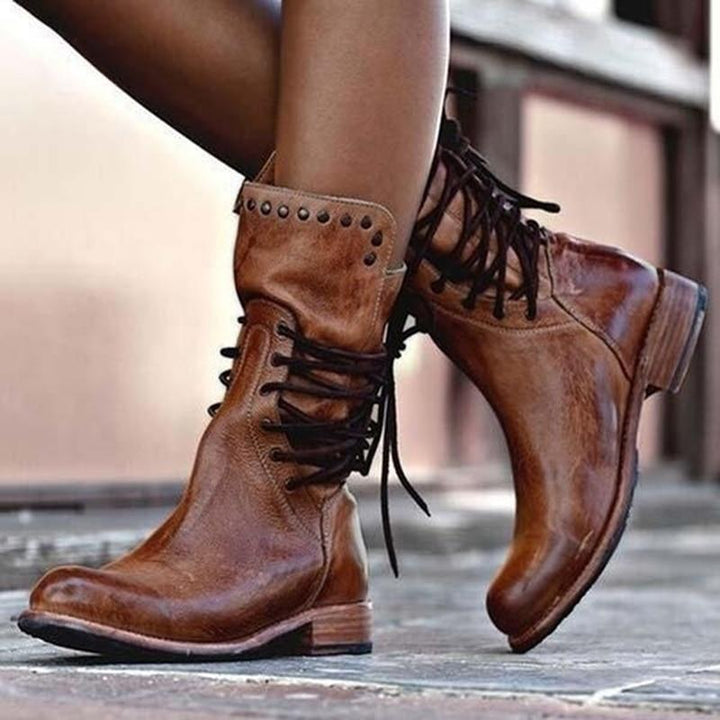 Maura  | e Lederstiefel mit Schnürung