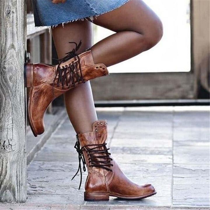 Maura  | e Lederstiefel mit Schnürung
