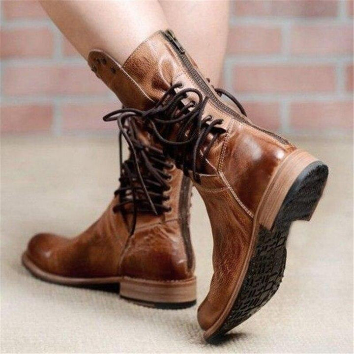Maura  | e Lederstiefel mit Schnürung