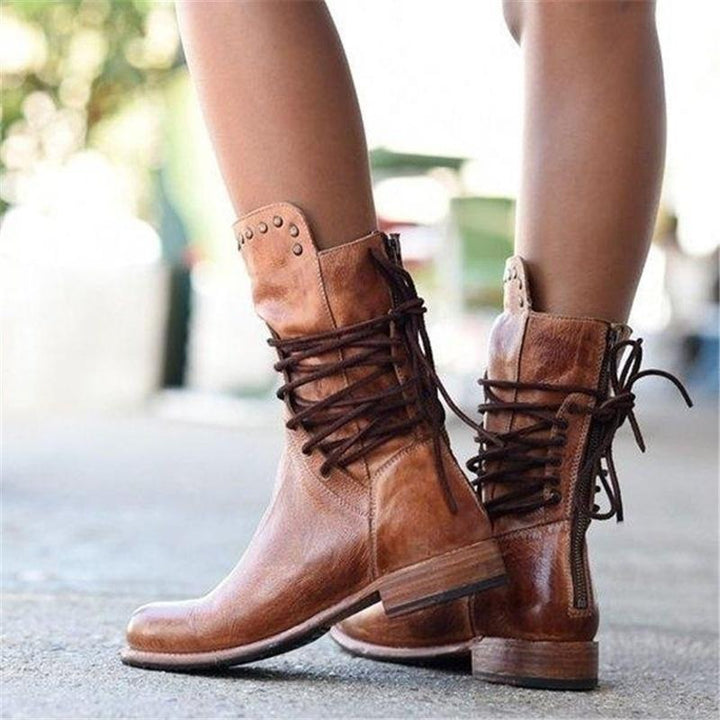 Maura  | e Lederstiefel mit Schnürung