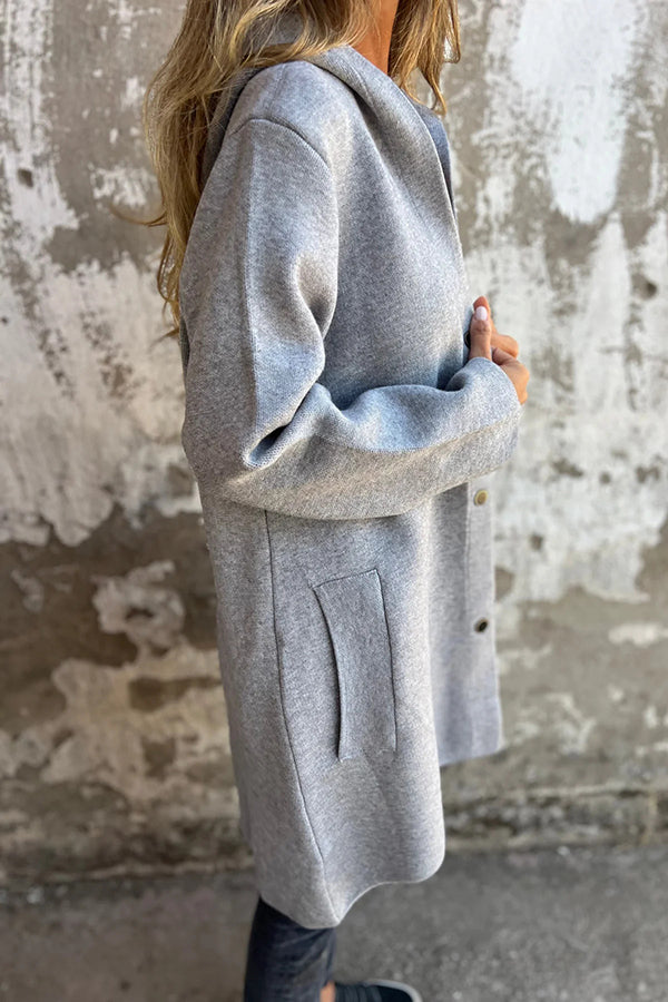 Elena | Lässige Kapuzenjacke mit Knopfleiste & langen Ärmeln