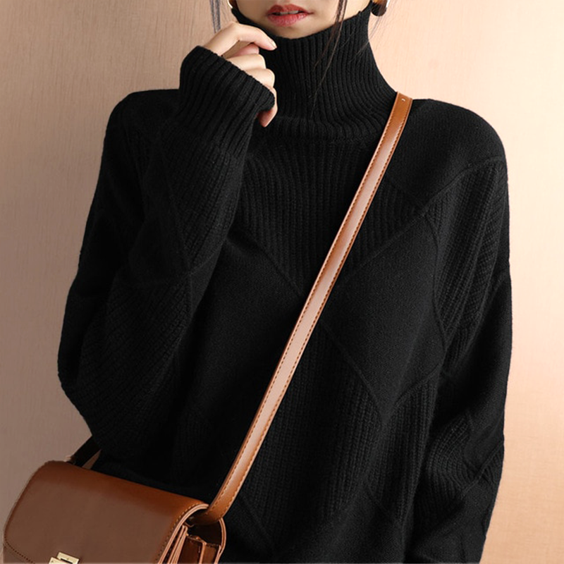 Niobe™ | Strukturiertes Kaschmir Rollkragenpullover