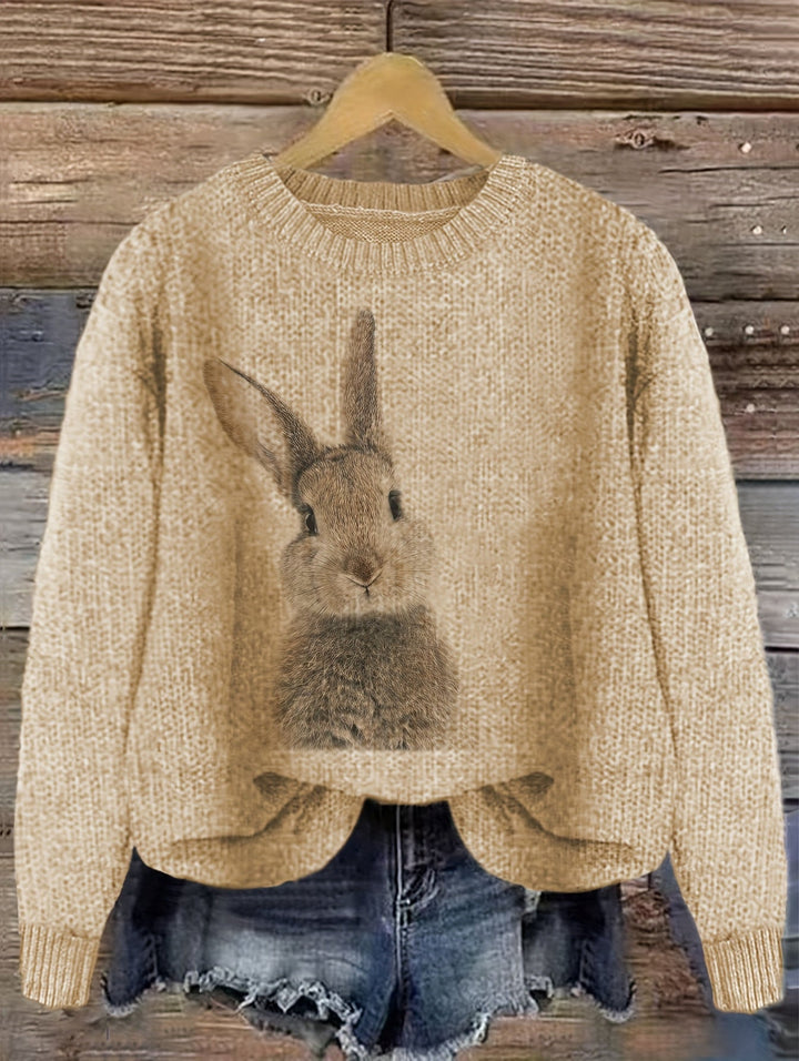 Deserae – Kuschelpullover mit süßem Hasenmotiv