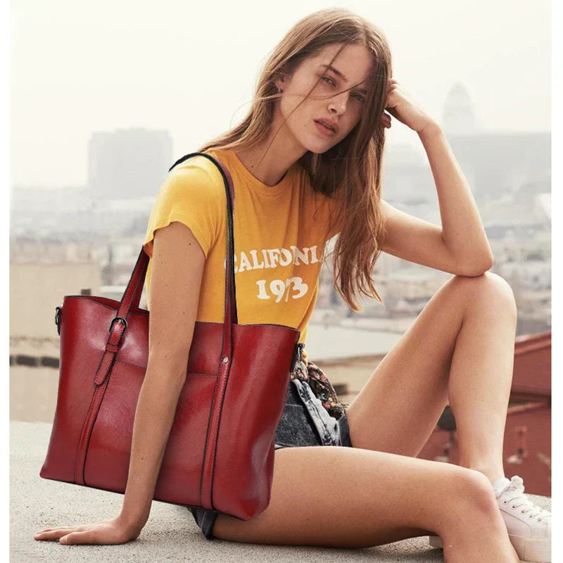 Kelley | Luxuriöse  Lederhandtasche