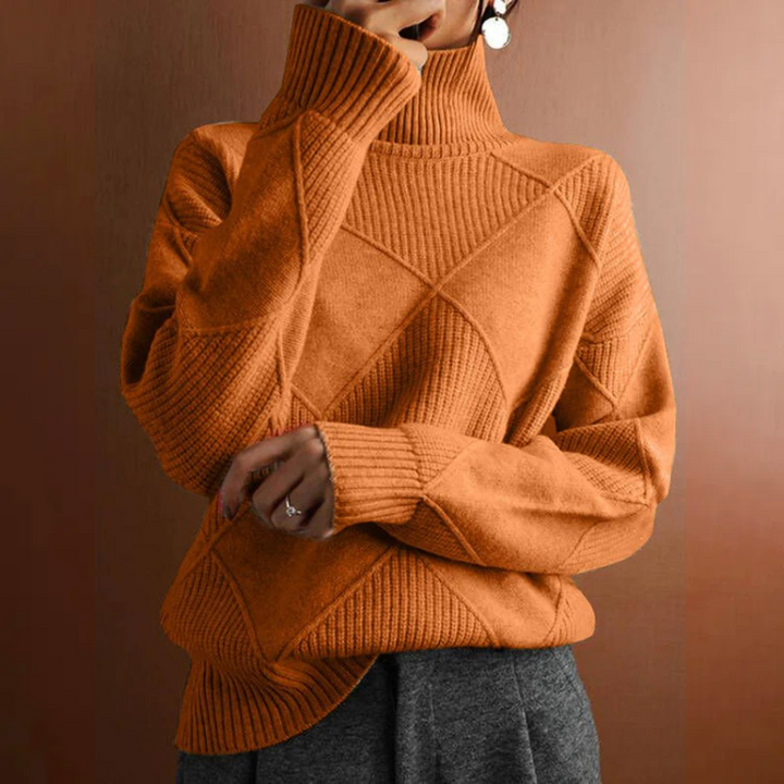 Niobe™ | Strukturiertes Kaschmir Rollkragenpullover