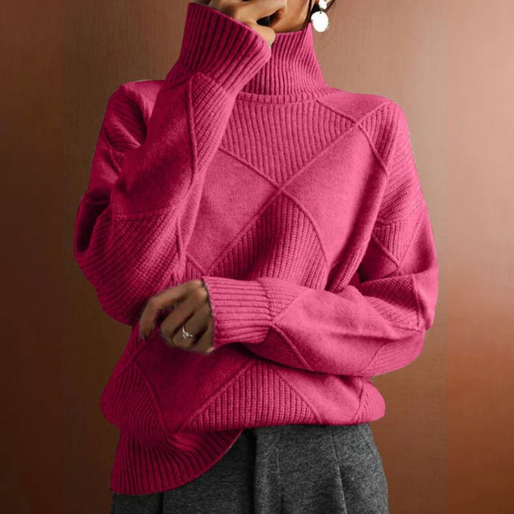 Niobe™ | Strukturiertes Kaschmir Rollkragenpullover