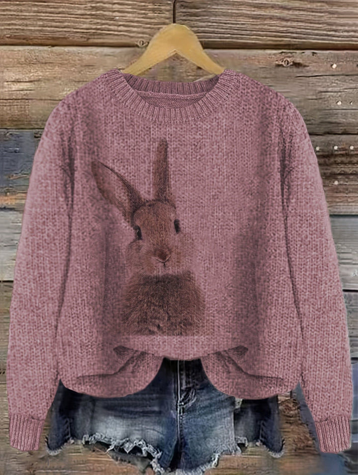 Deserae – Kuschelpullover mit süßem Hasenmotiv