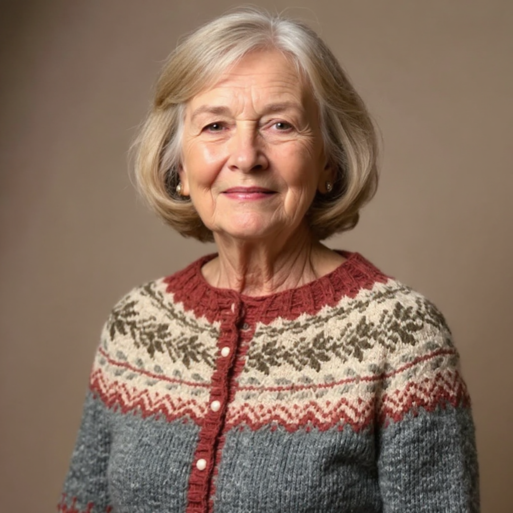 Atasha | Vintage Isländische Strickjacke